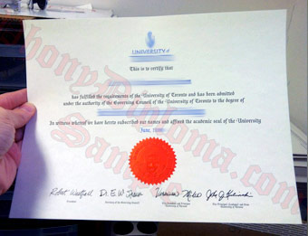 University of Toronto - Fake Diploma Sample from Canada